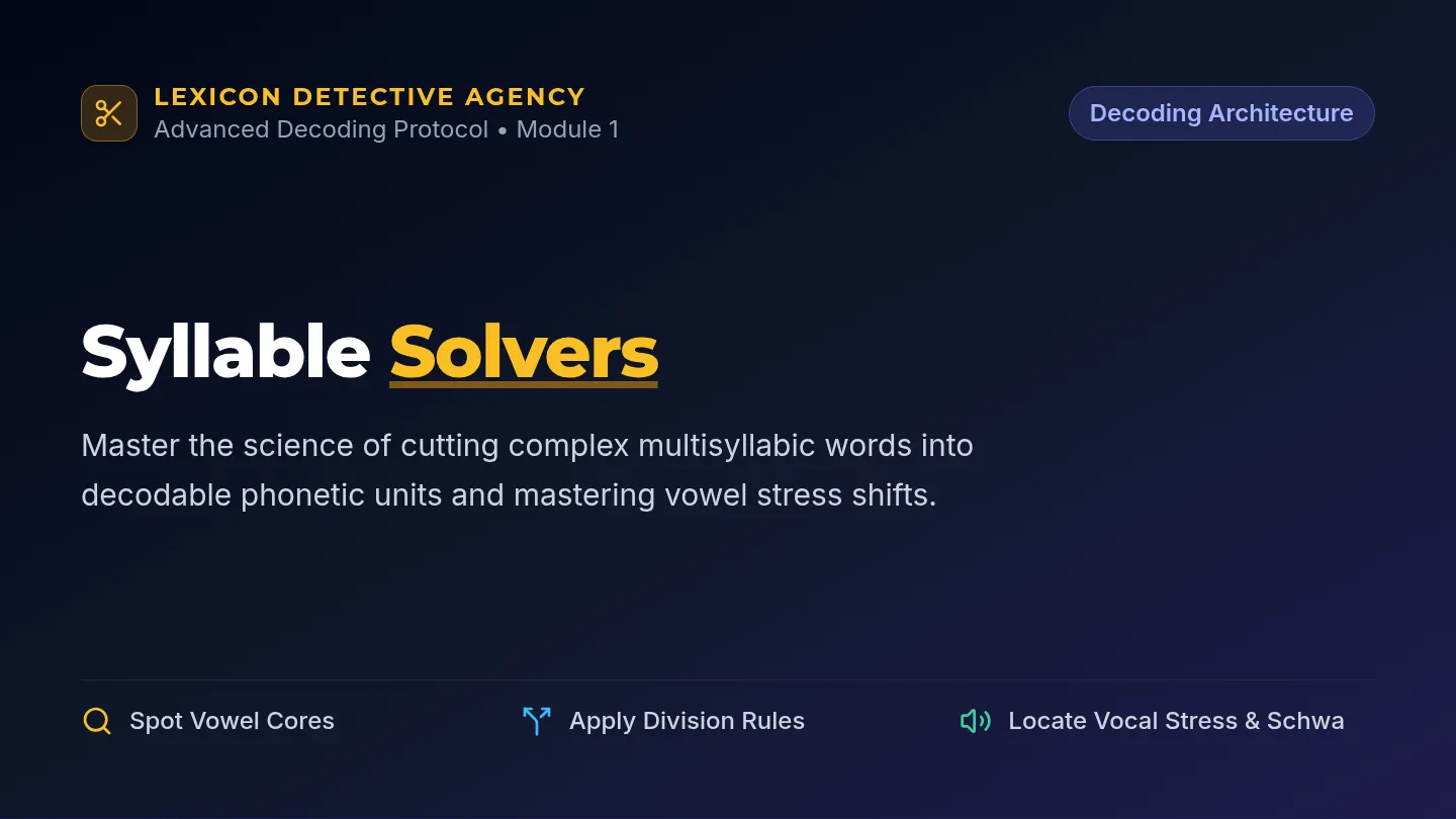 Syllable Solvers Slides