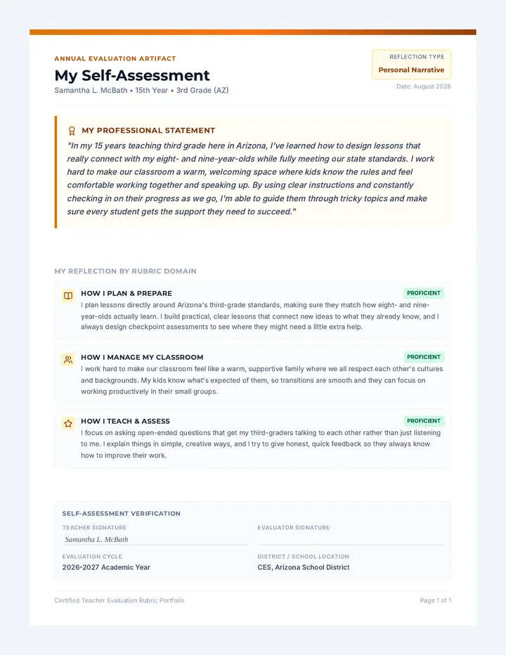 McBath Self-Assessment Profile