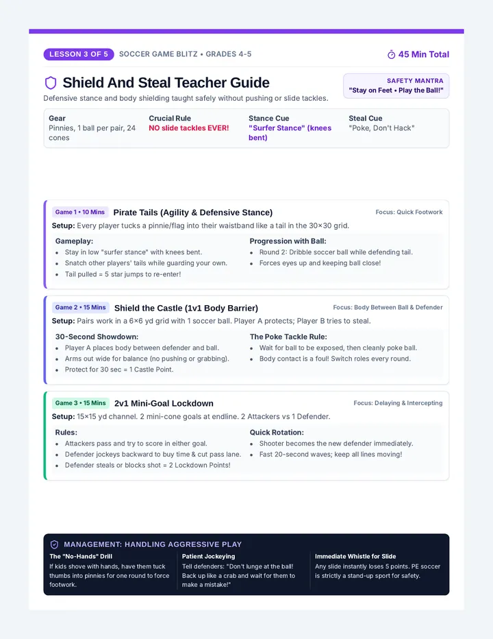 Shield And Steal Teacher Guide