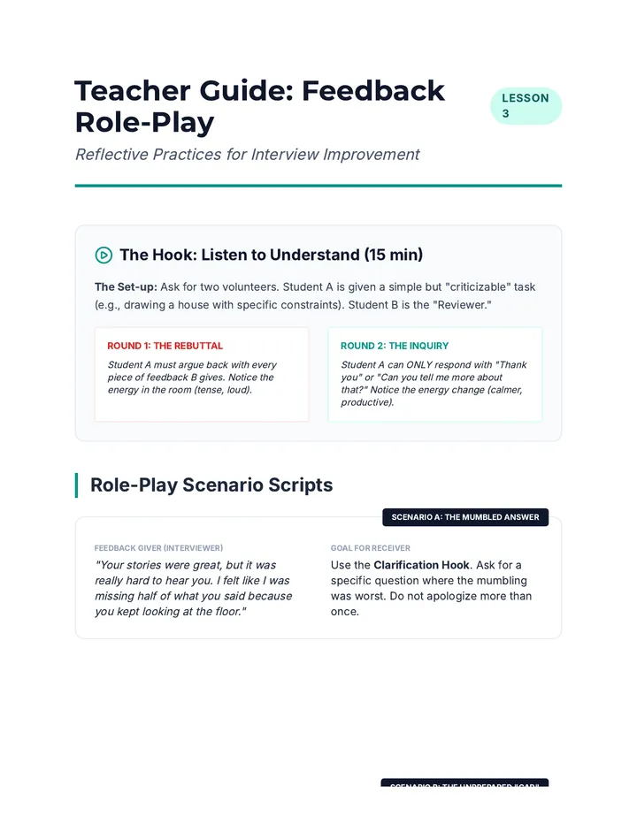 Feedback Role Play Guide