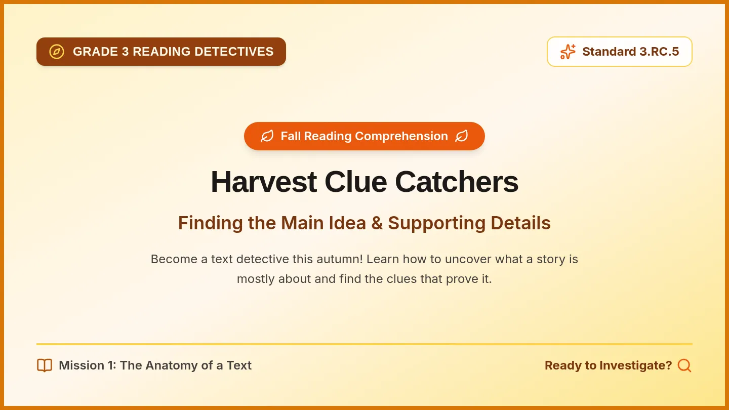 Harvest Clues Slides