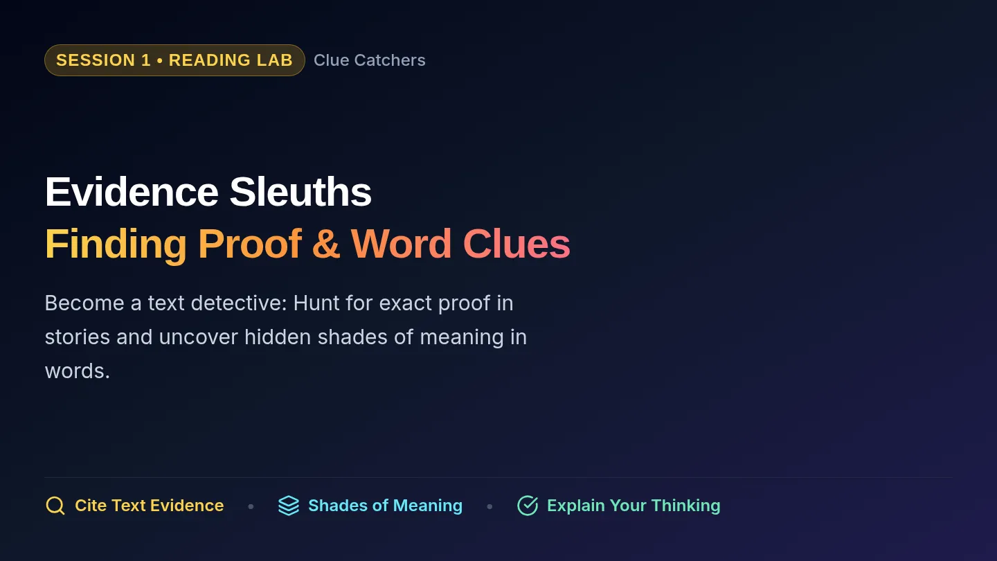 Evidence Sleuths Slides