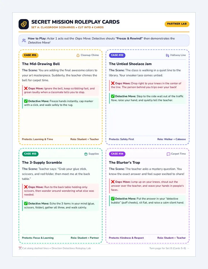 Secret Mission Roleplay Cards