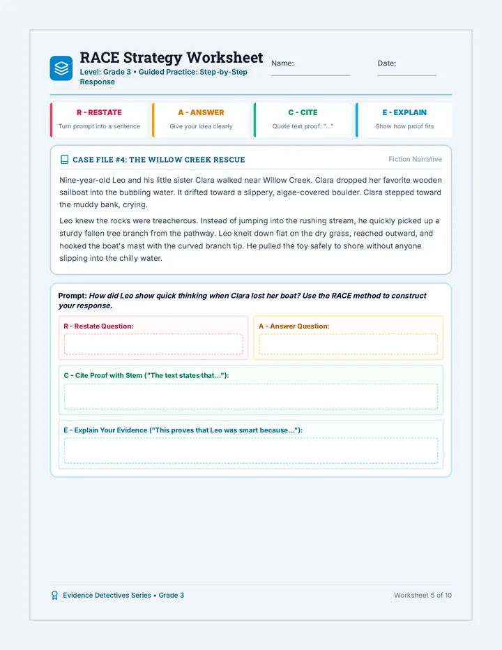RACE Strategy Worksheet