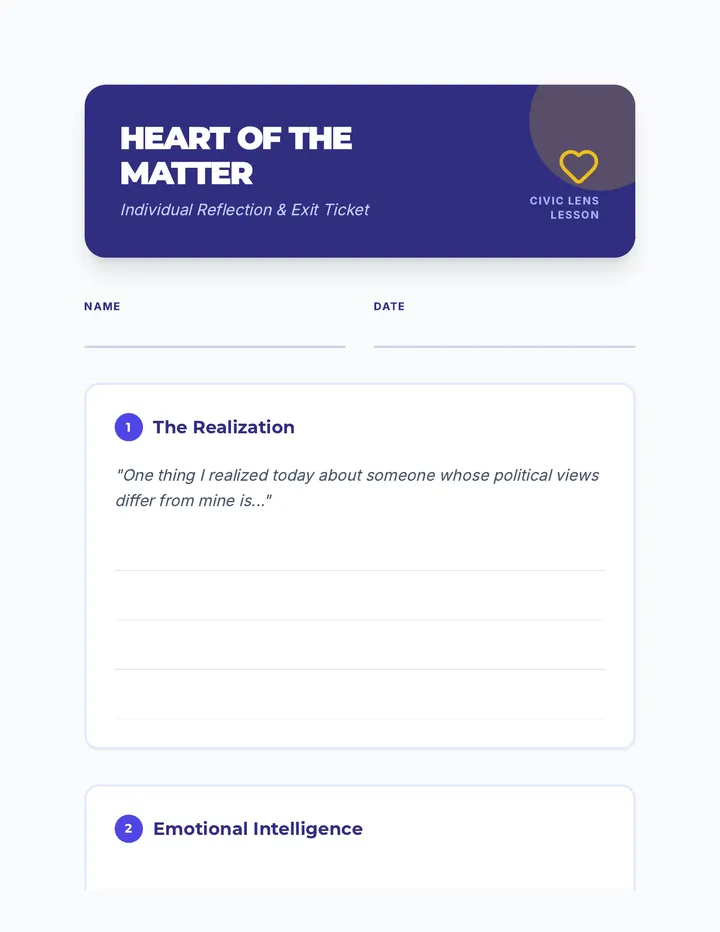 Heart of the Matter Journal