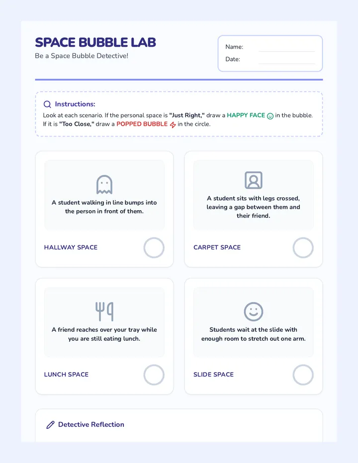 Space Bubble Lab Worksheet