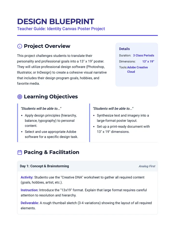 Design Blueprint Teacher Guide