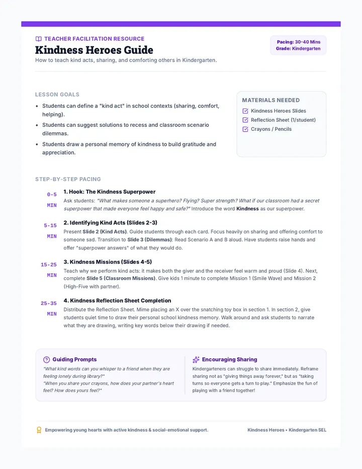 Kindness Heroes Teacher Guide