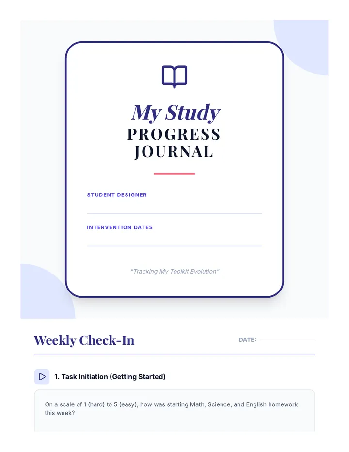 My Study Progress Journal