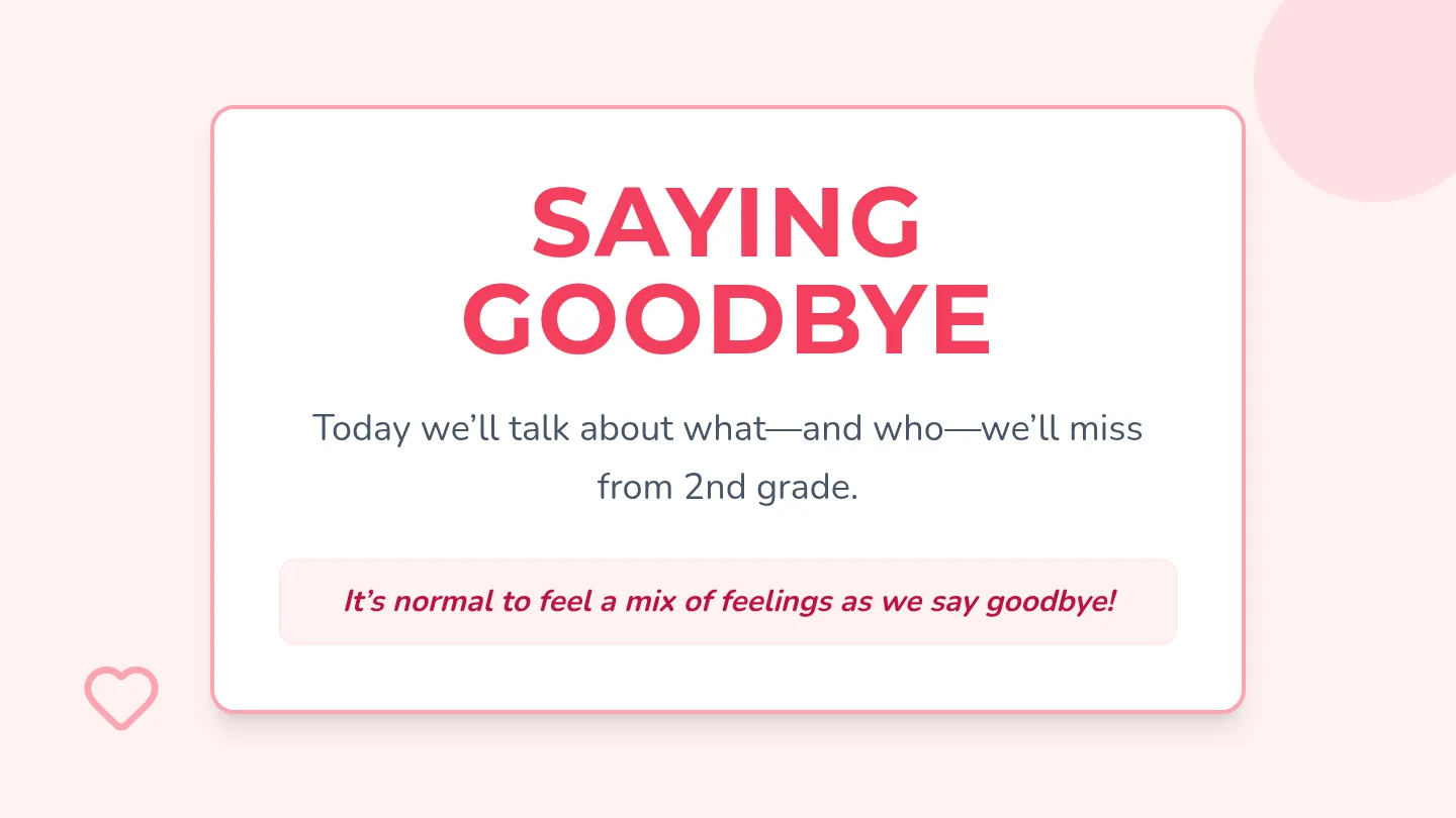Fond Farewells Slides