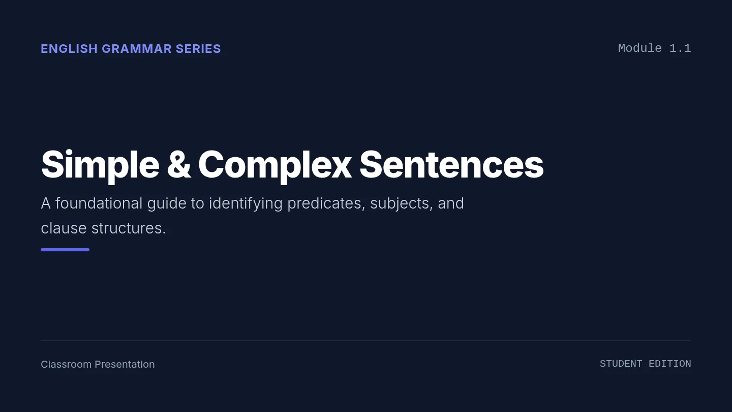 Sentence Structures Slides