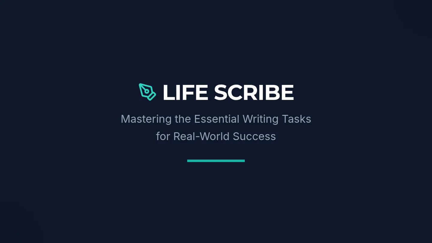 The Scribe Slide Deck