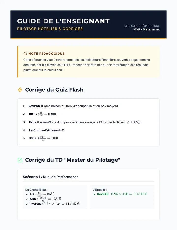 Pilotage Guide Enseignant