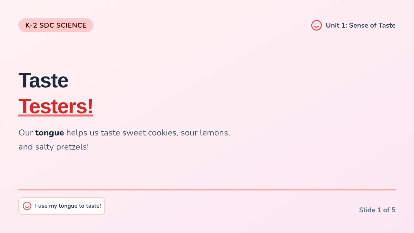 Taste Testers Slides