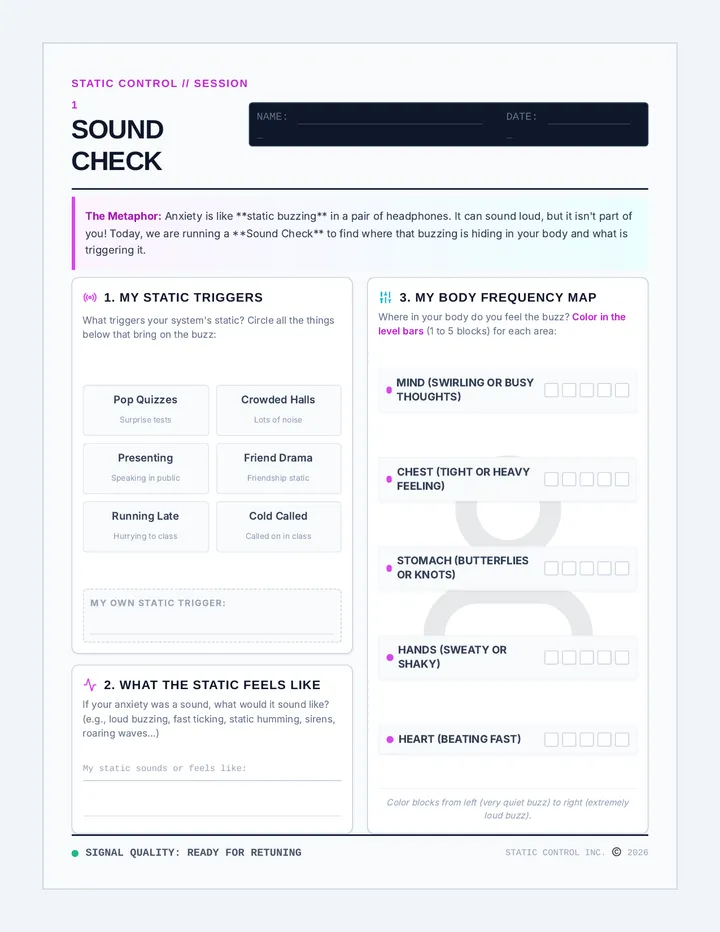 Sound Check Tracker Worksheet