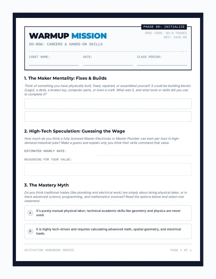 Skill Masters Warmup Activity