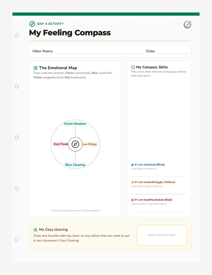 Feeling Compass Worksheet