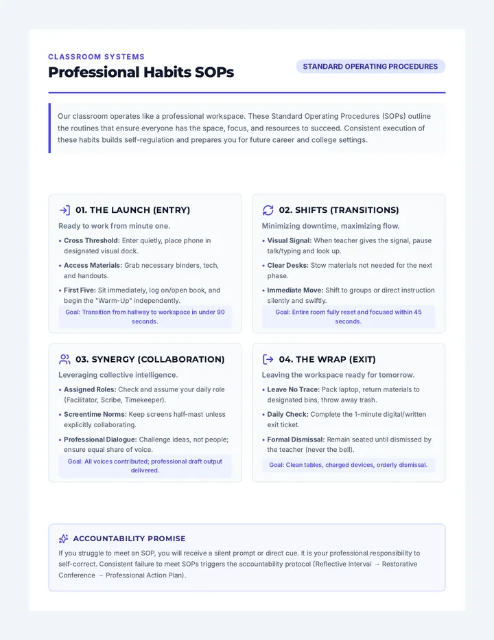 Professional Habits Guidebook