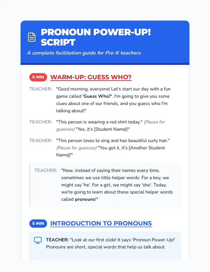 Pronoun Power-Up Script