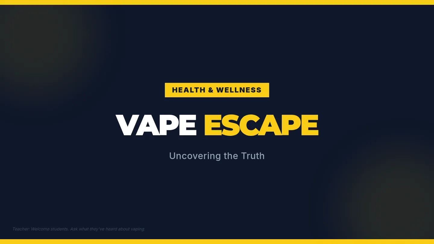 Vape Escape Slide Deck