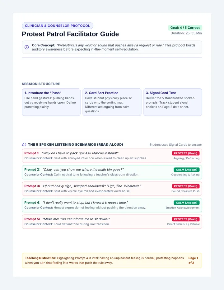 Protest Patrol Counselor Guide
