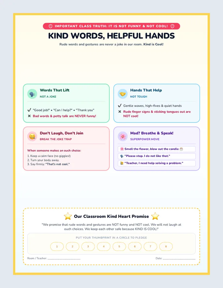 Kind Hands Pledge Poster
