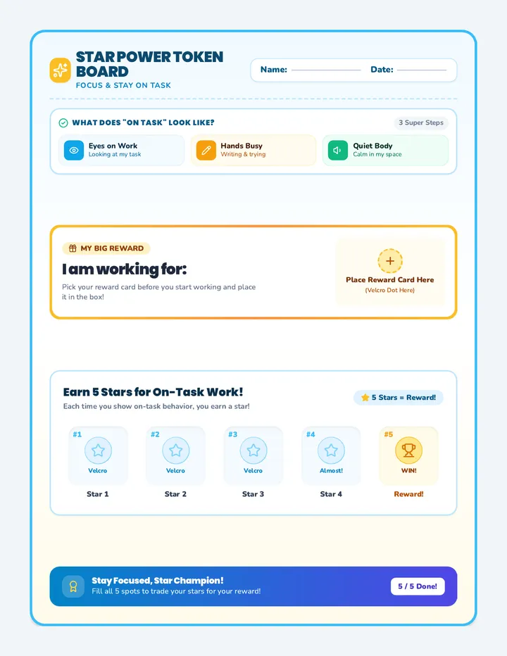 Star Power Token Board