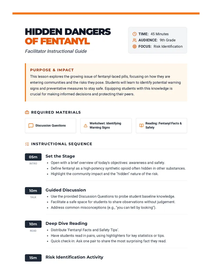 Fentanyl Awareness Facilitator Guide