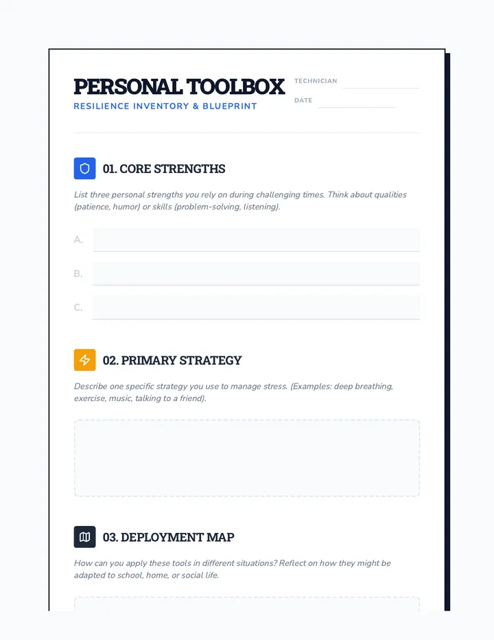Personal Resilience Worksheet
