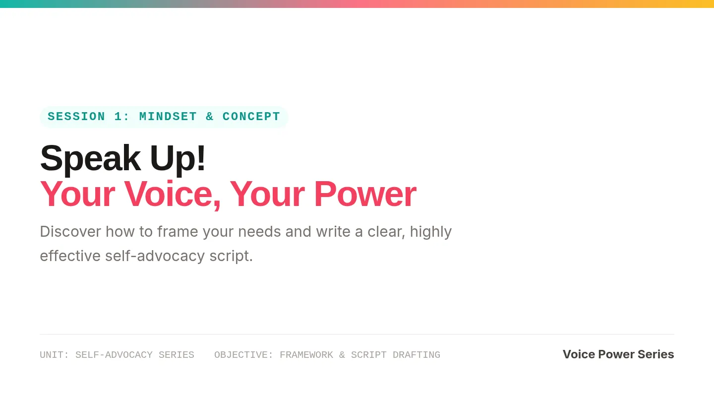 Speak Up Slides