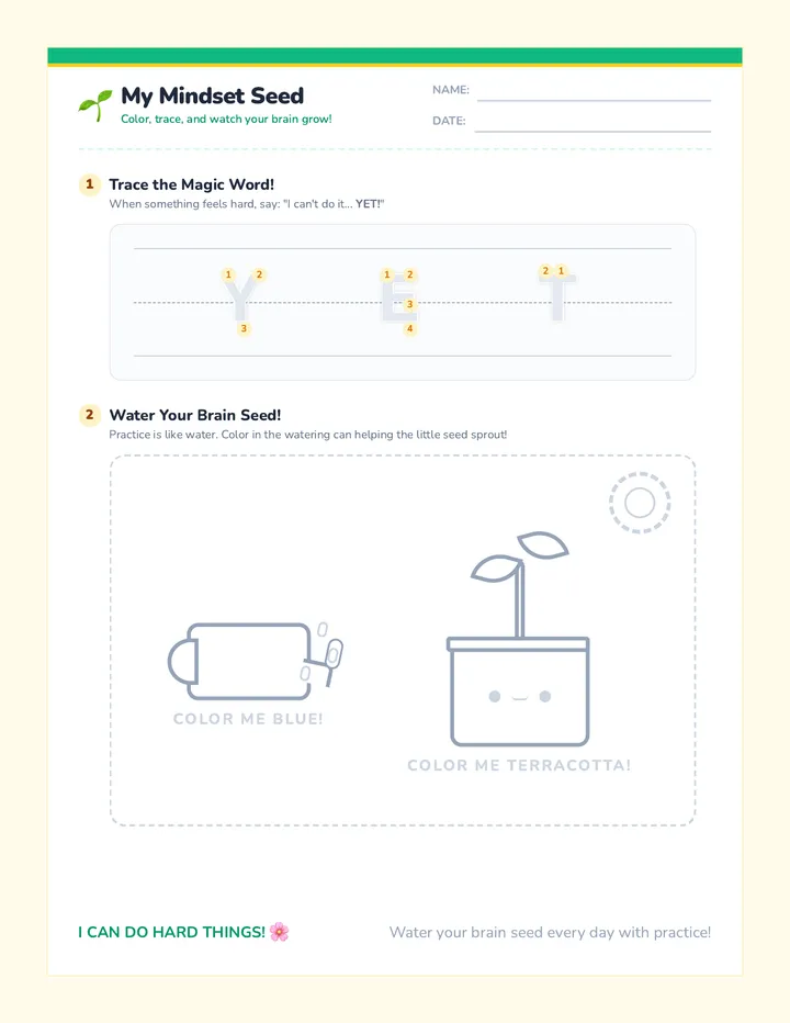 Mindset Seed Activity Sheet
