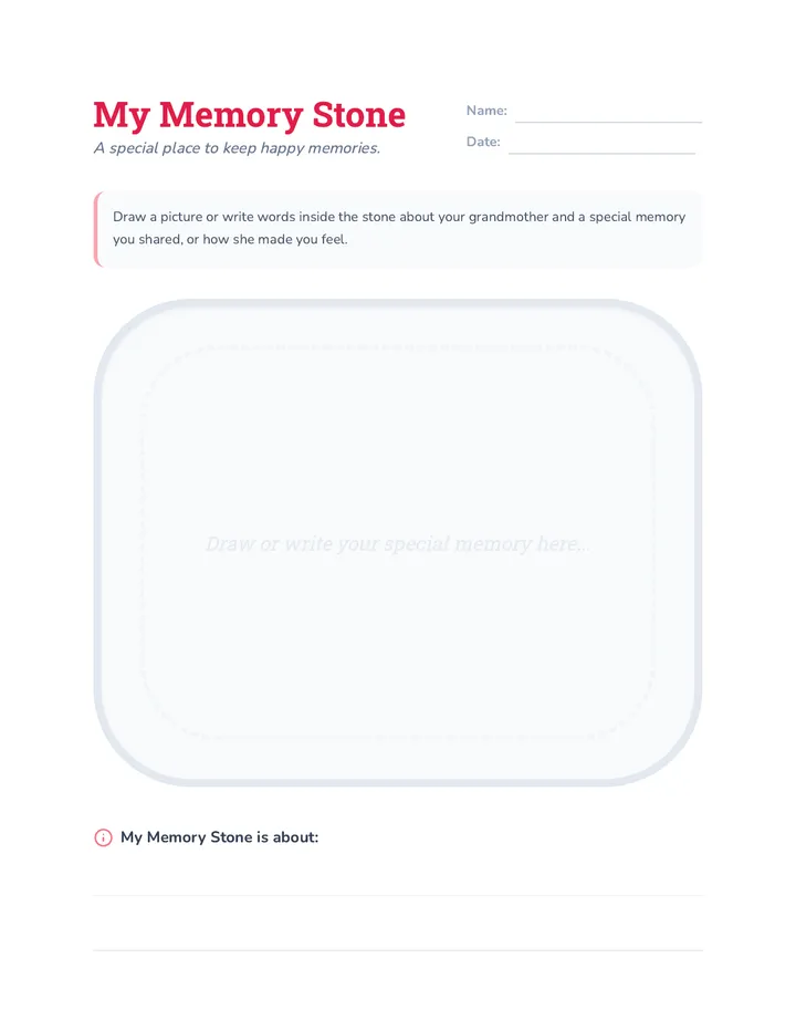 Memory Stone Template