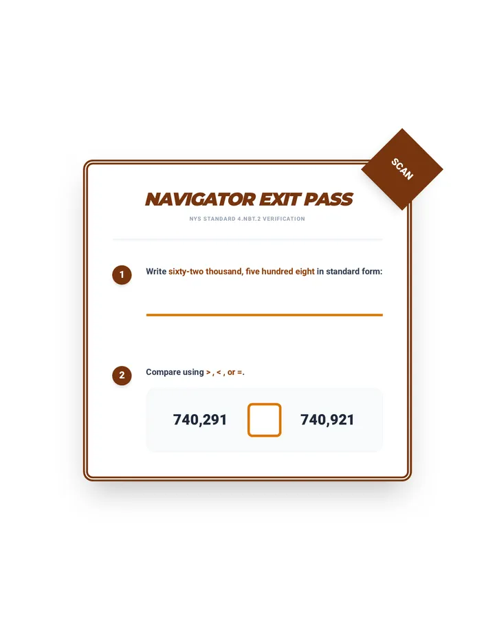 Number Navigation Exit Ticket