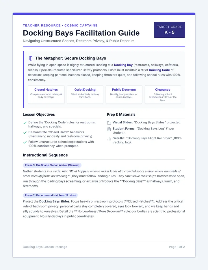 Docking Bays Teacher Guide