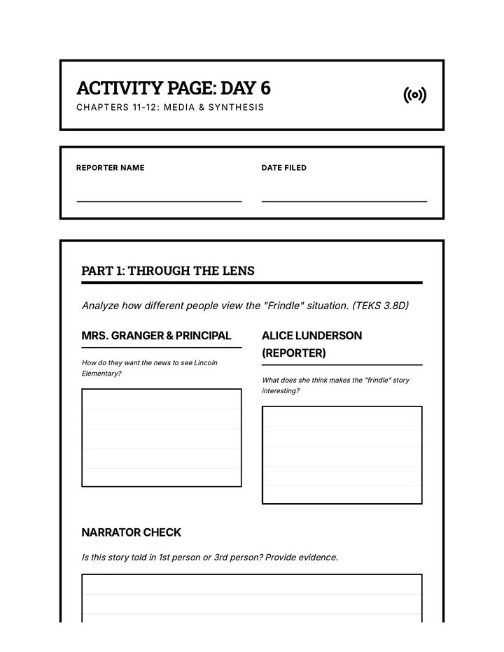 Day 6 Activity Page