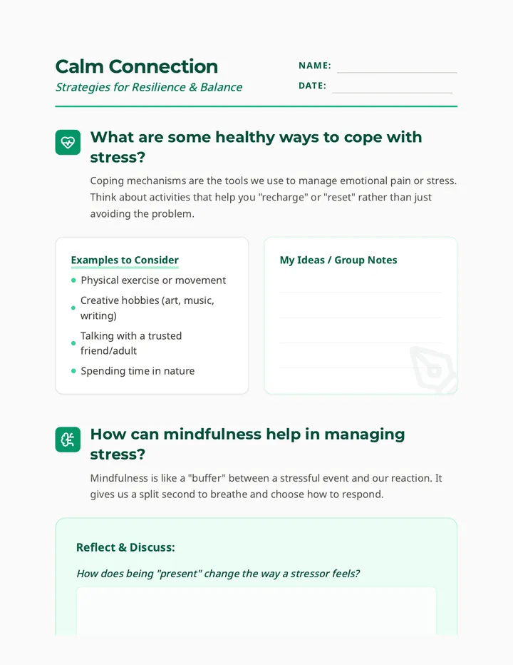 Calm Connection Handout