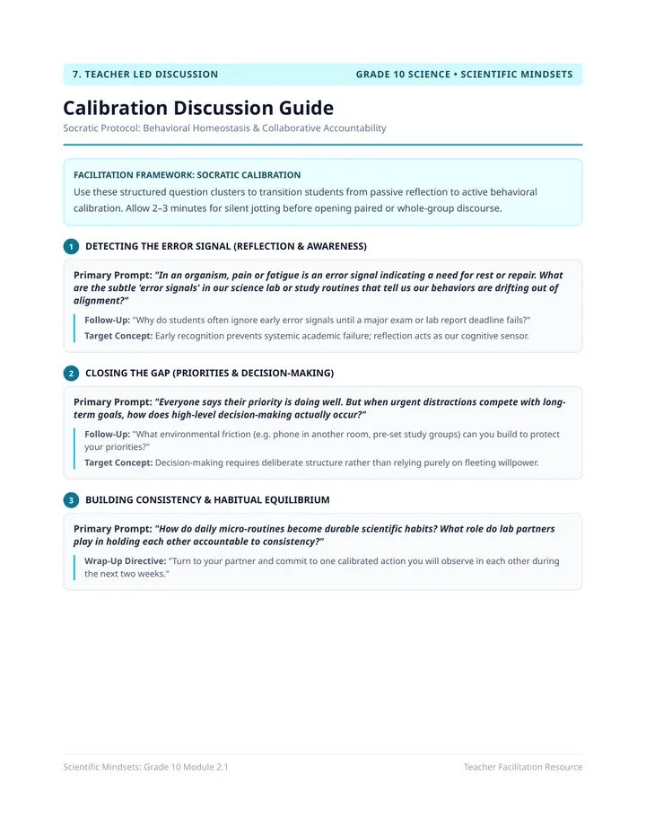 Calibration Discussion Guide