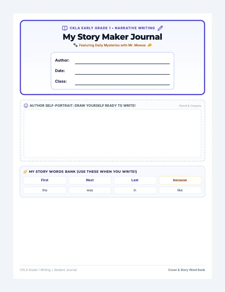 Story Maker Writing Journal