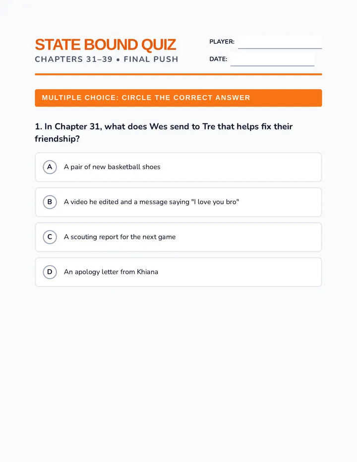 Championship Quiz Worksheet