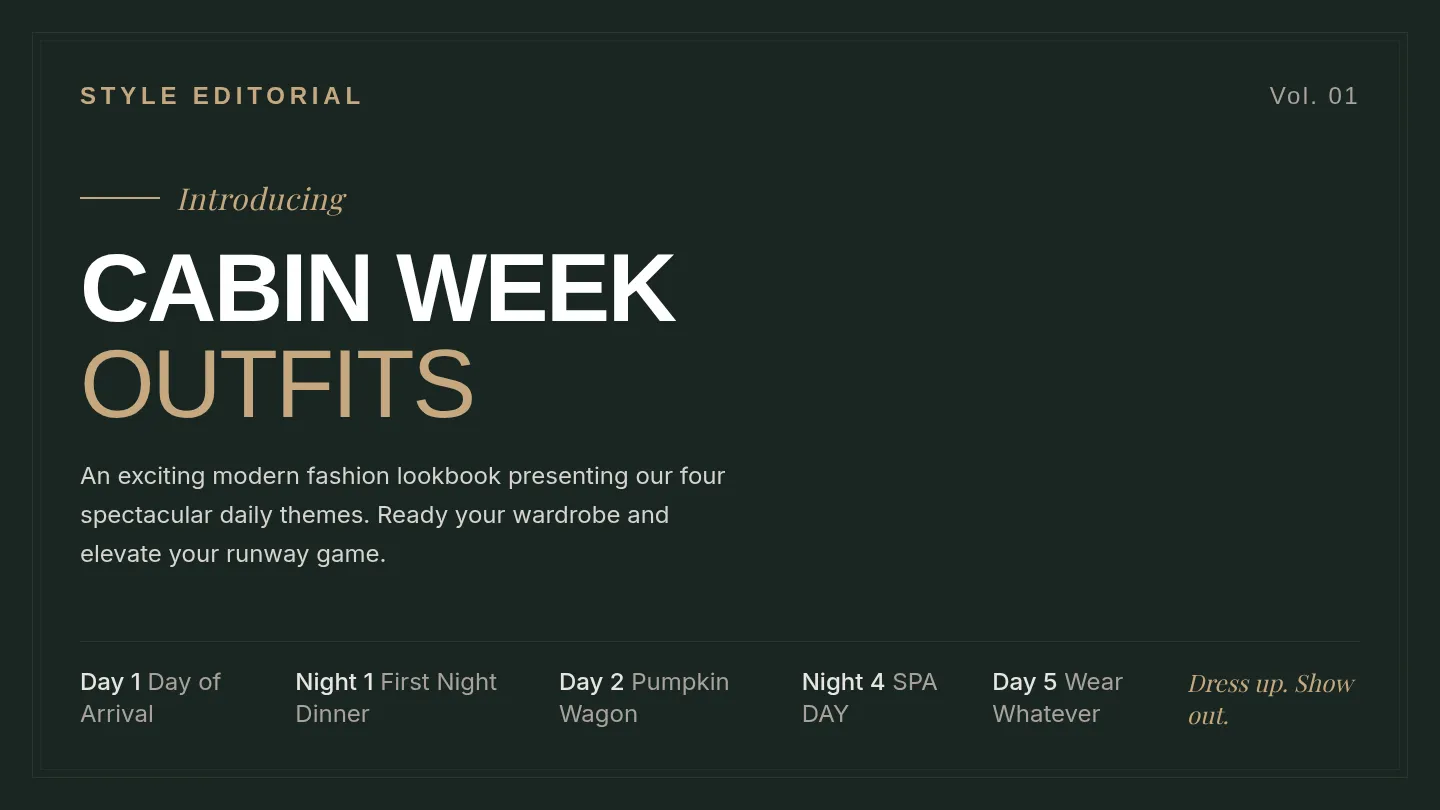 Cabin Week Outfit Slides