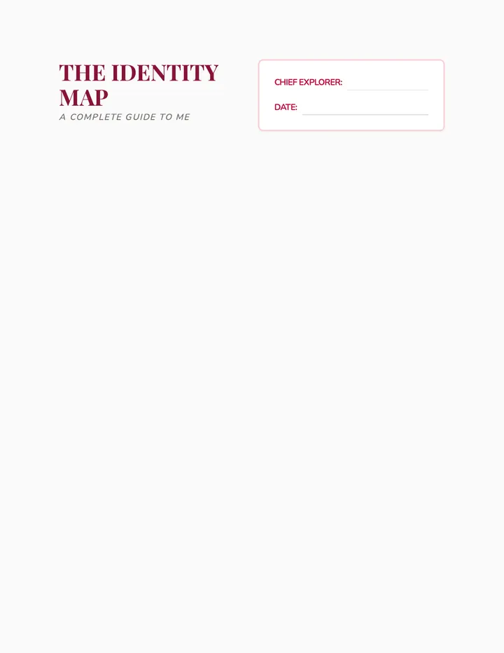 The Identity Map Template