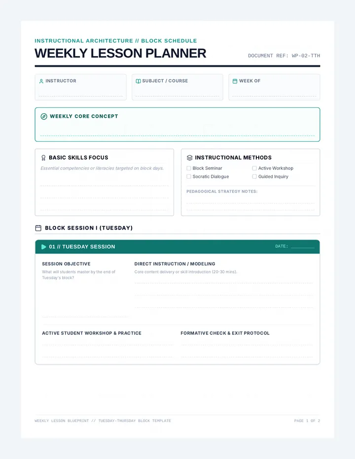 Launch Week Teacher Planner