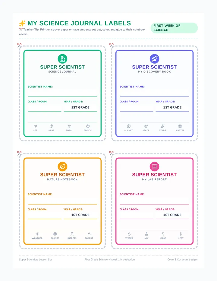 Science Journal Labels