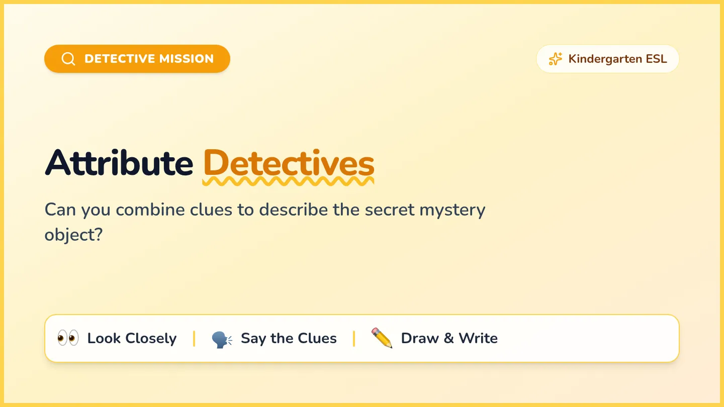 Attribute Detectives Slides