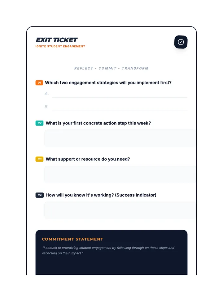Strategy Exit Ticket