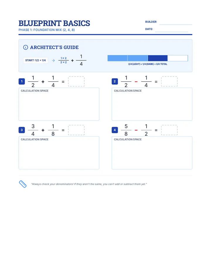 Blueprint Basics Worksheet