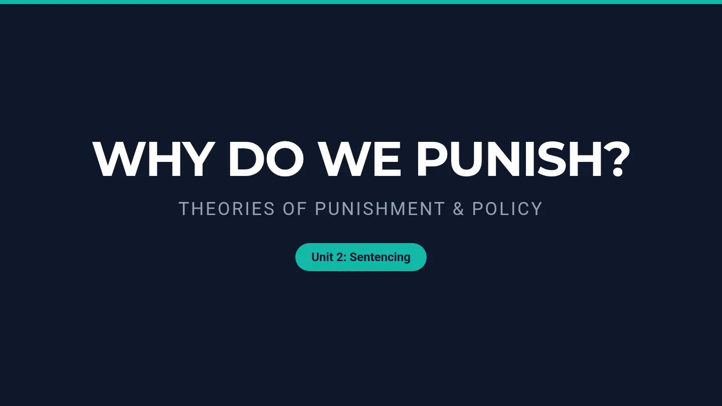 Punishment Theories Slides