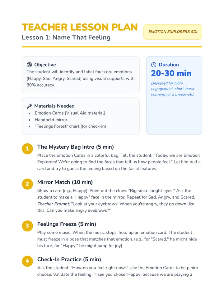 Name That Feeling Teacher Plan