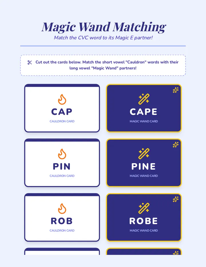 Magic Wand Matching Game