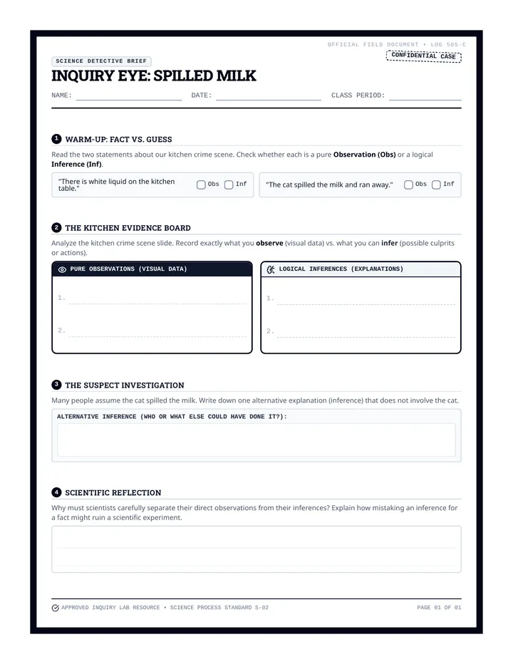 Inquiry Eye Worksheet